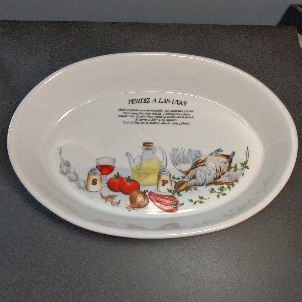Recipe Oval Serving Platter Made in Spain